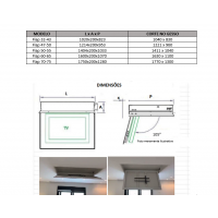 Flap para TV de 50" até 55" abertura e descida